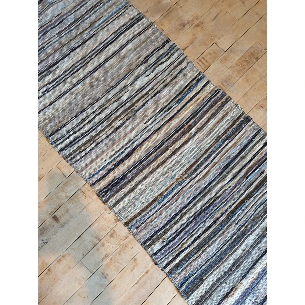 Antique Imported‎ Swedish HandMade Rag Rug Runner (23.5 x 224 inches )